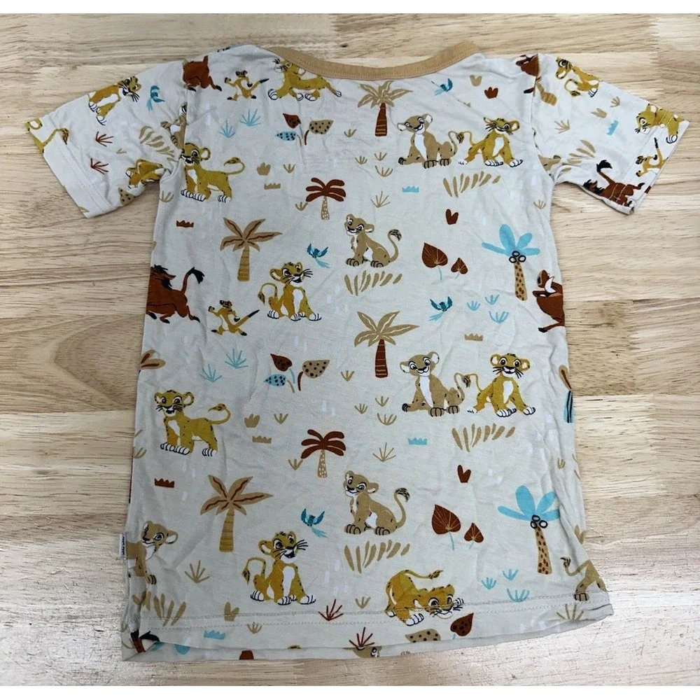 Little Sleepies Disney Simba's OG Lion King Pants T-Shirt Set Pajama Size 3T